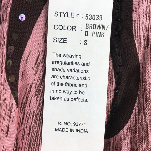 Kaktus Skirt Small Rayon Pink Brown - Picture 5 of 8